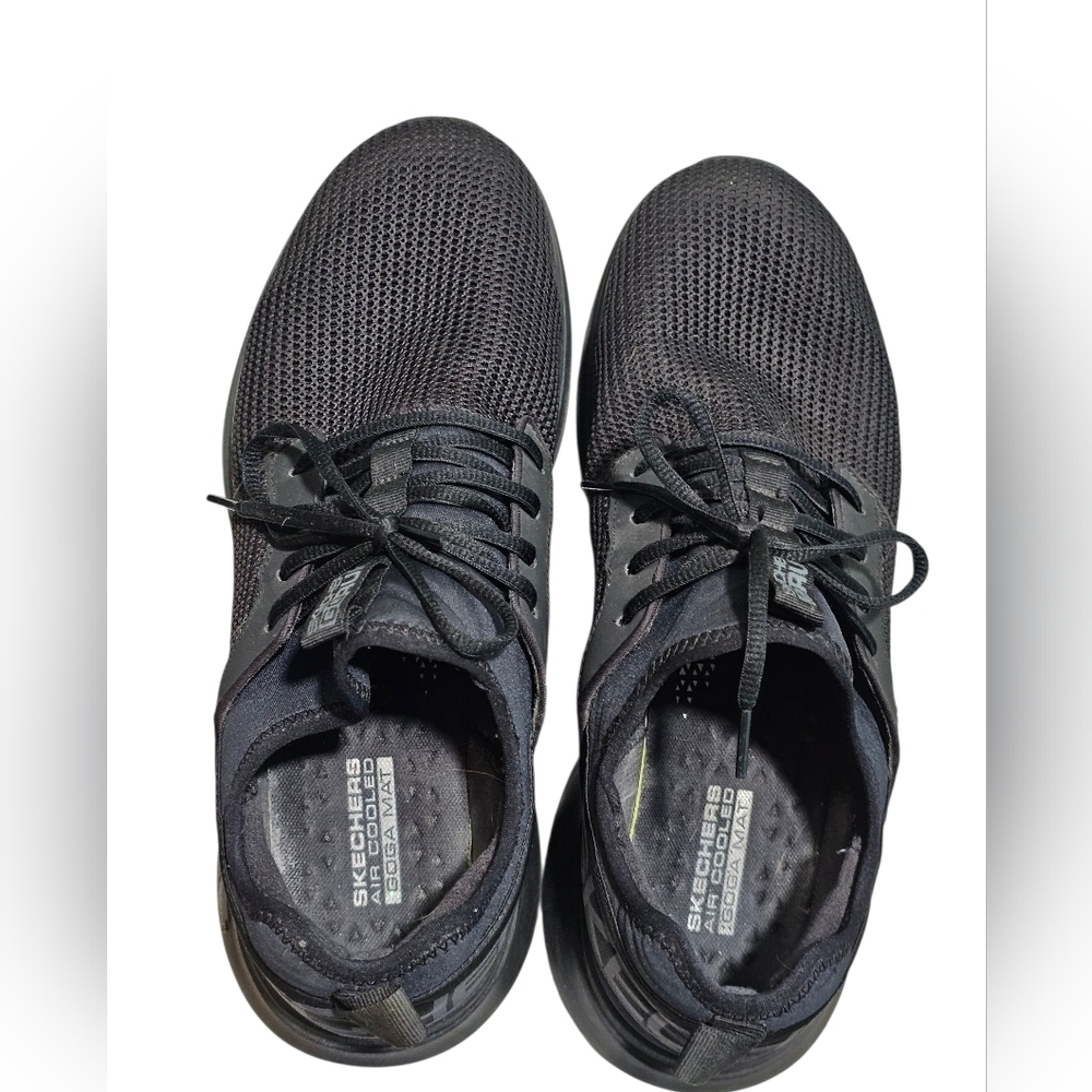 Skechers Men Size 12 Black Mesh Arch Fit Goga Mat Sneakers Iconic Gorpcore Y2K - Picture 7 of 8